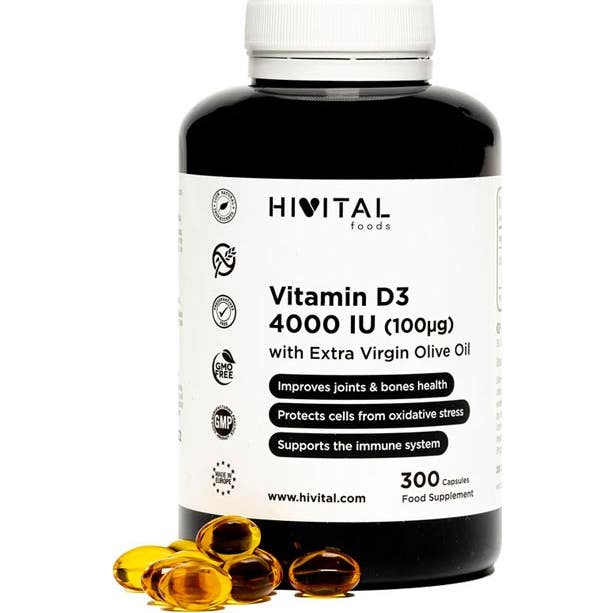 Hivital Foods Oliva Hivital Vitamina D3 4000 Ui 300 Perlas