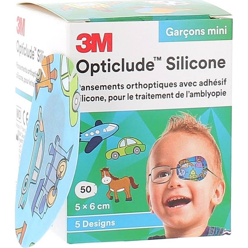 3 M Opticlude Boy Pans Orthopt Silic Mini 50 Uts
