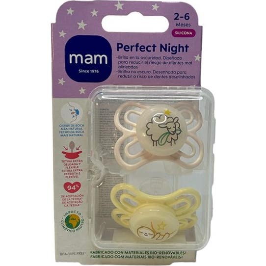 MAM Perfect Night Silicona 2-6 m 2 uds