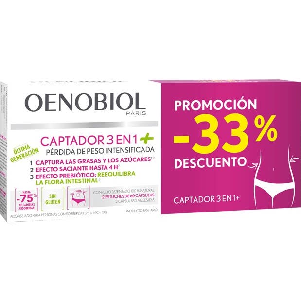 Oenobiol Captador 3en1 Plus 2x60 caps