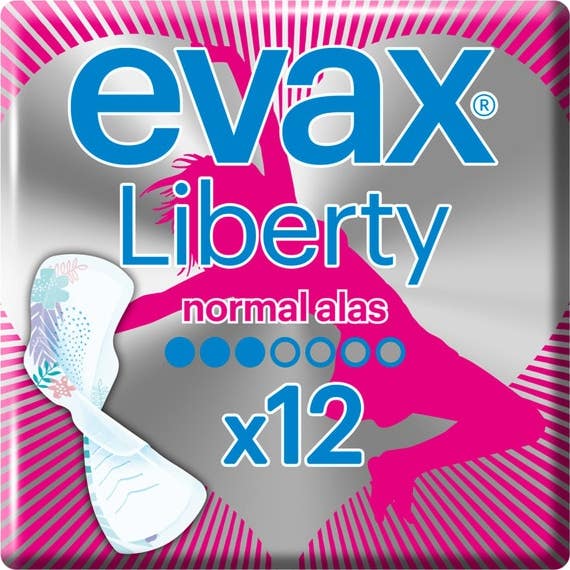 Compresas Evax Liberty normal con alas 12 compresas