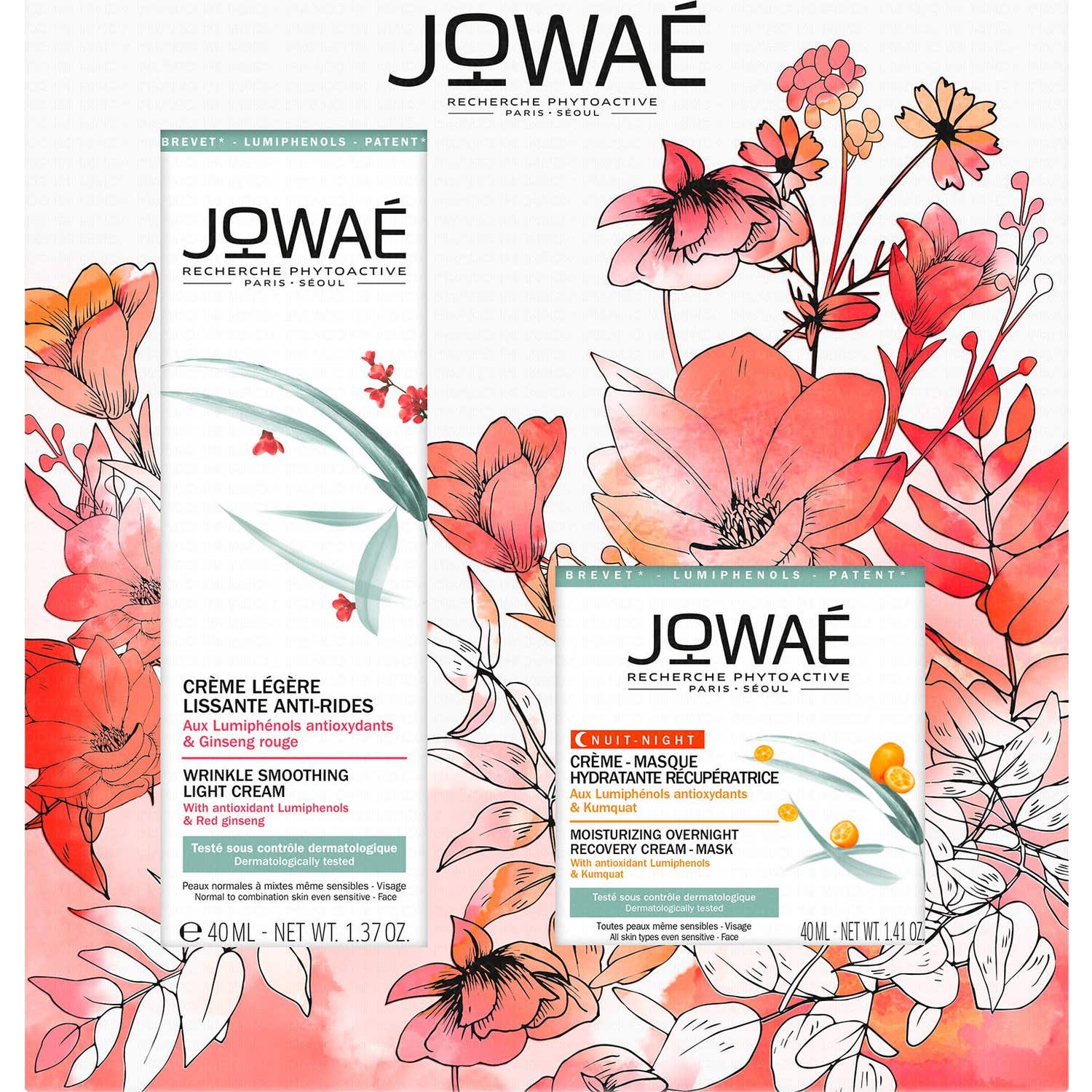 Jowae Pack Crema Ligera Alisadora Antiarrugas 40ml + Crema Mascarilla Hidratante40ml