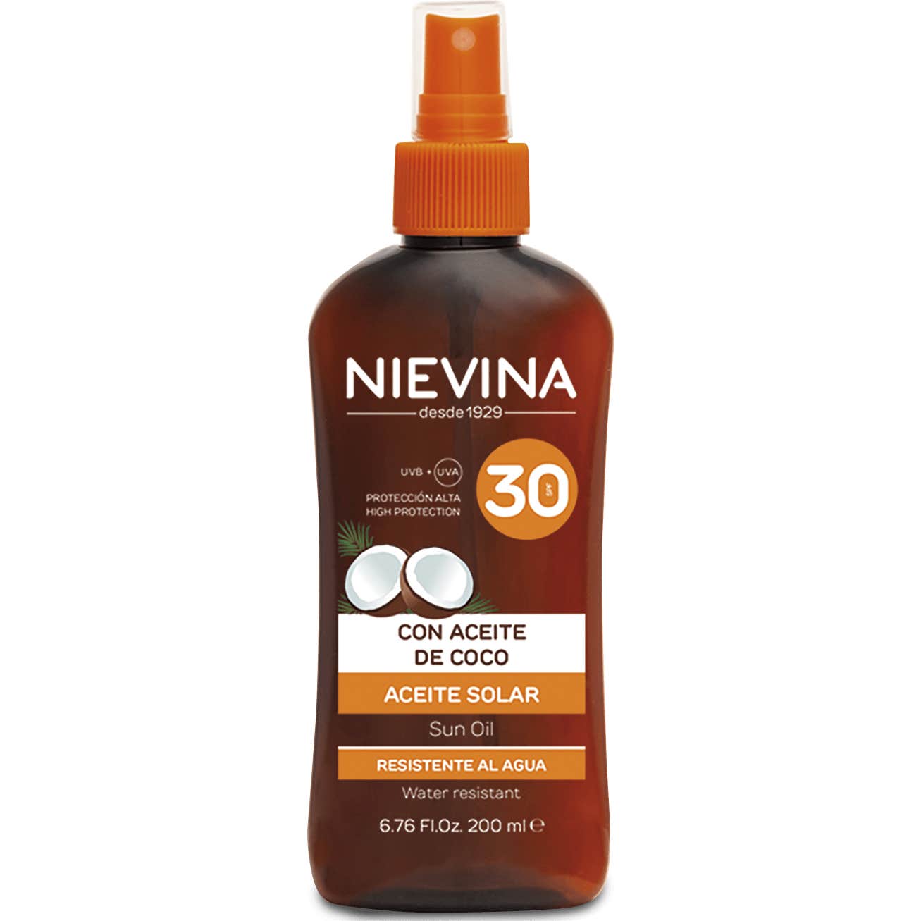 Nievina Aceite Solar SPF30 Coco 200ml