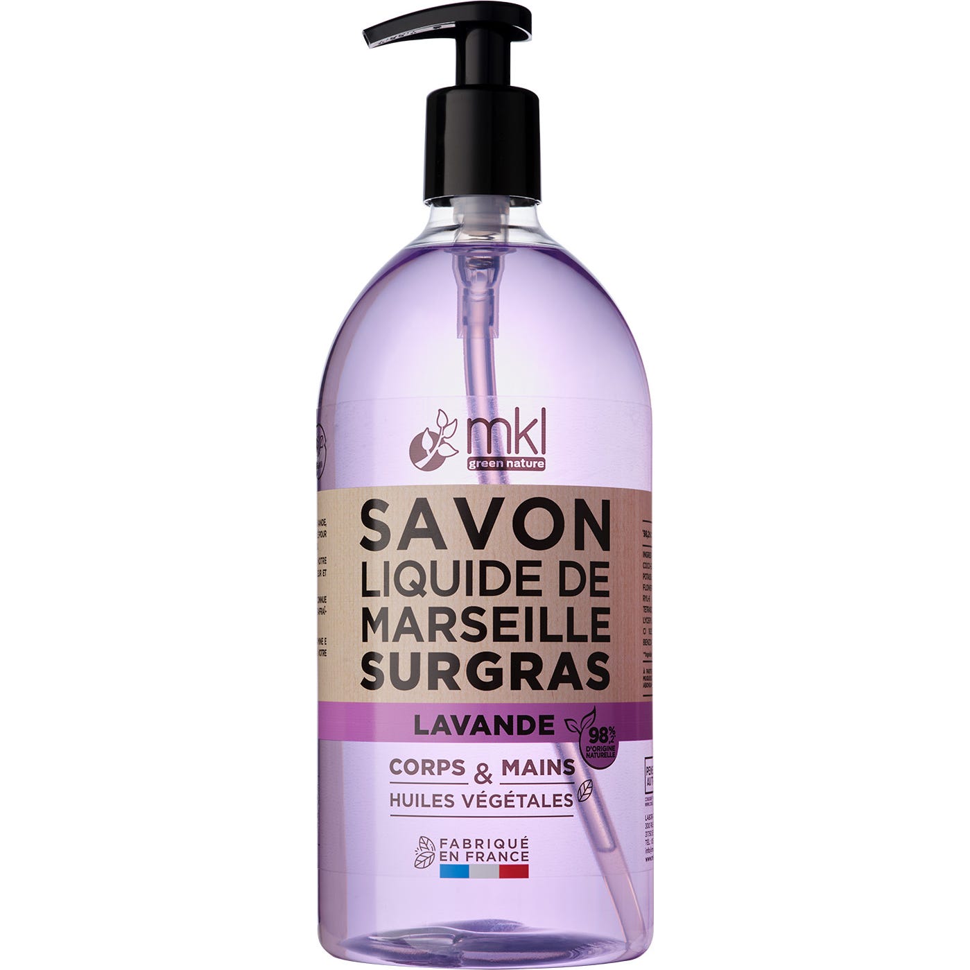 Mkl - Jabón líquido de Marsella Lavanda Argan 1l