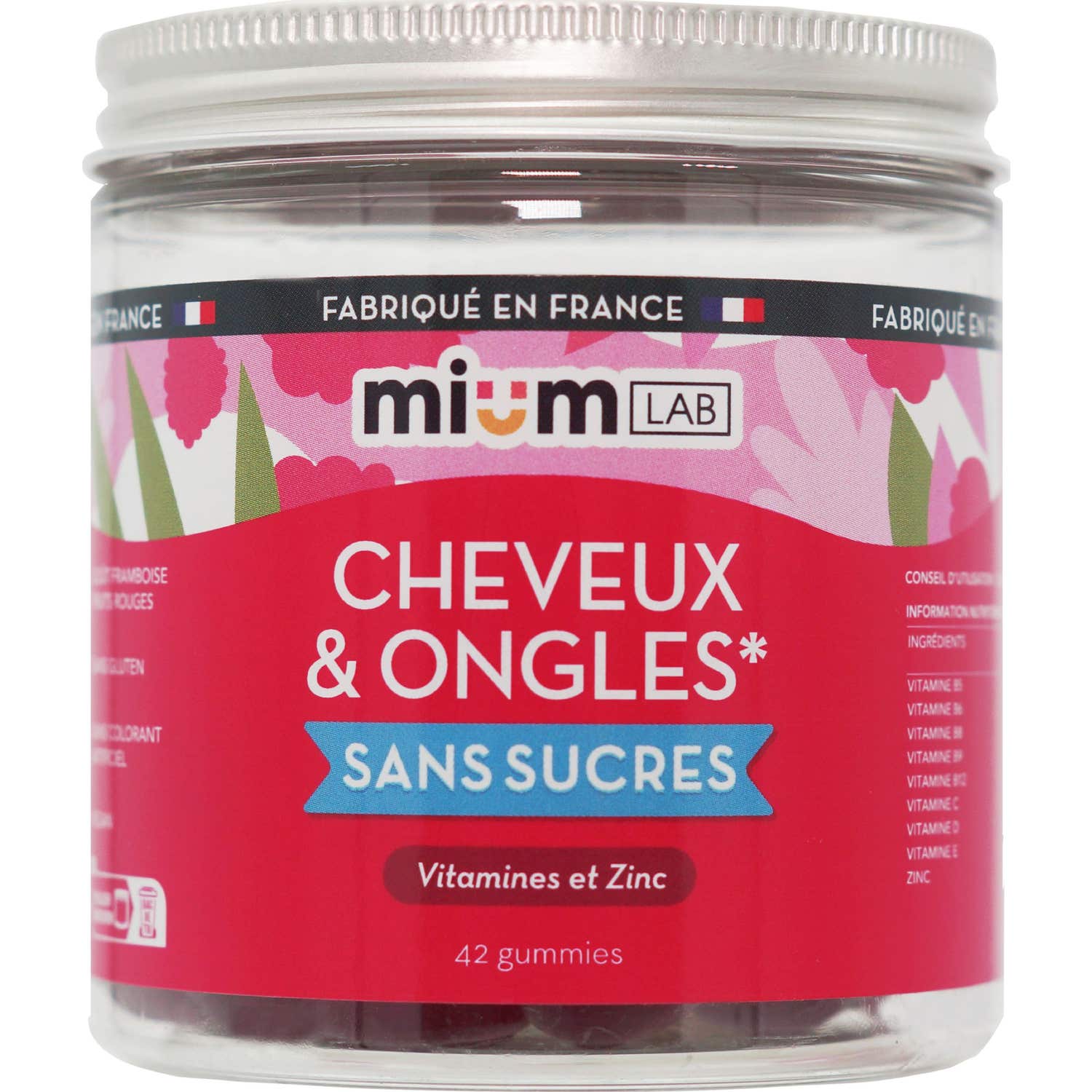 Mium Lab Les Miraculeux Cabello y Uñas Sin Azúcar 42uds