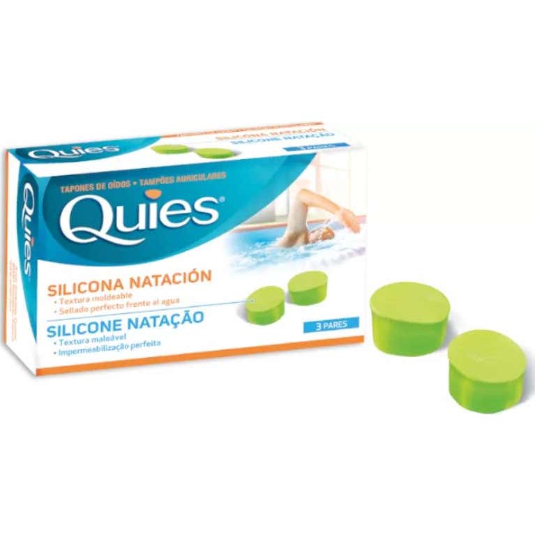 Quies tapones oído silicona natación 6uds