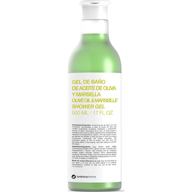 Botánicapharma gel de Baño de Aceite de Oliva y Marsella 500 ml
