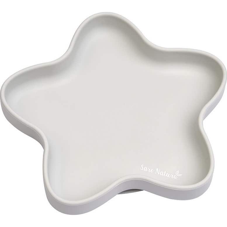 Saro Baby Plato Silicona Star Gris 1 ud