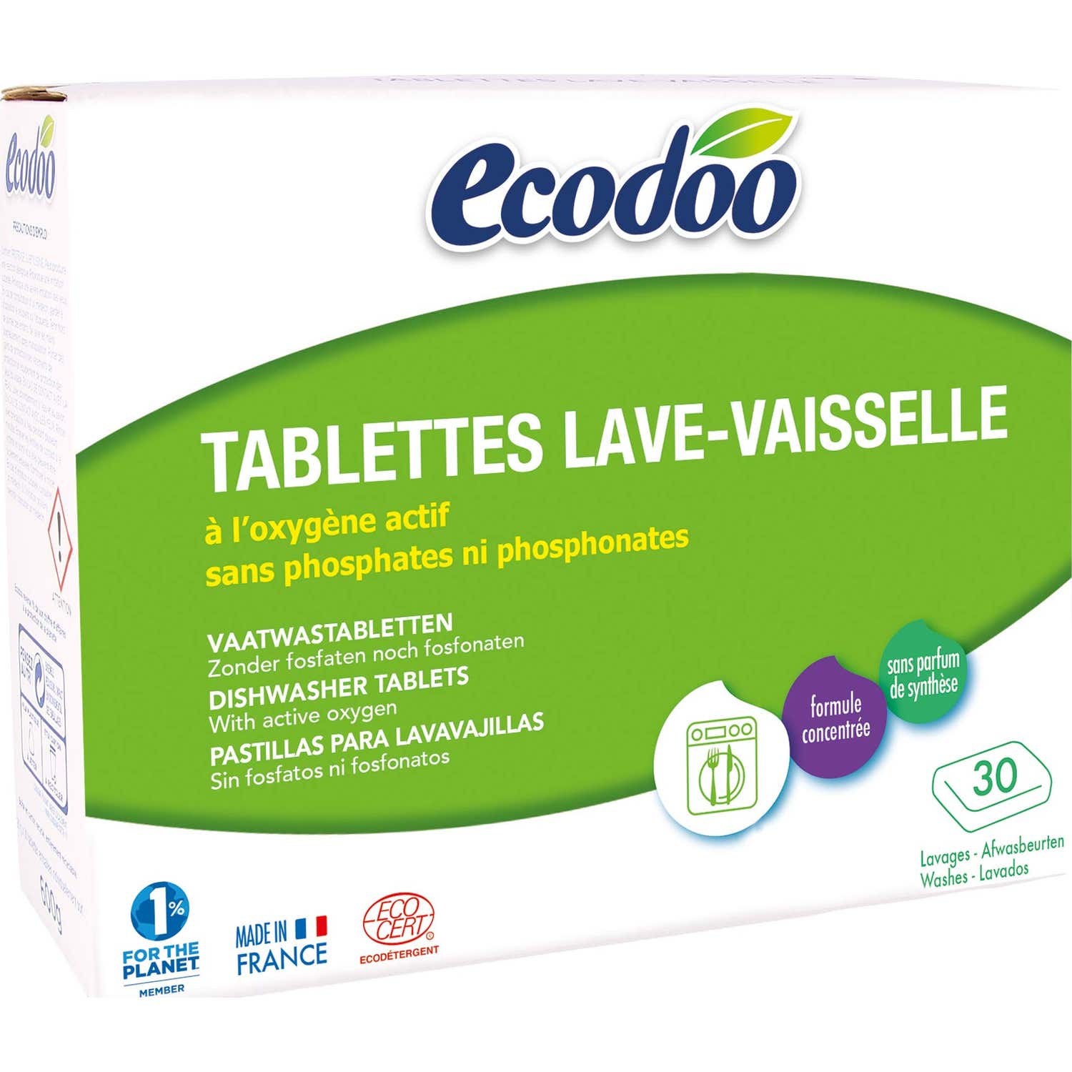 Ecodoo Pastillas para Lavavajillas 30uds