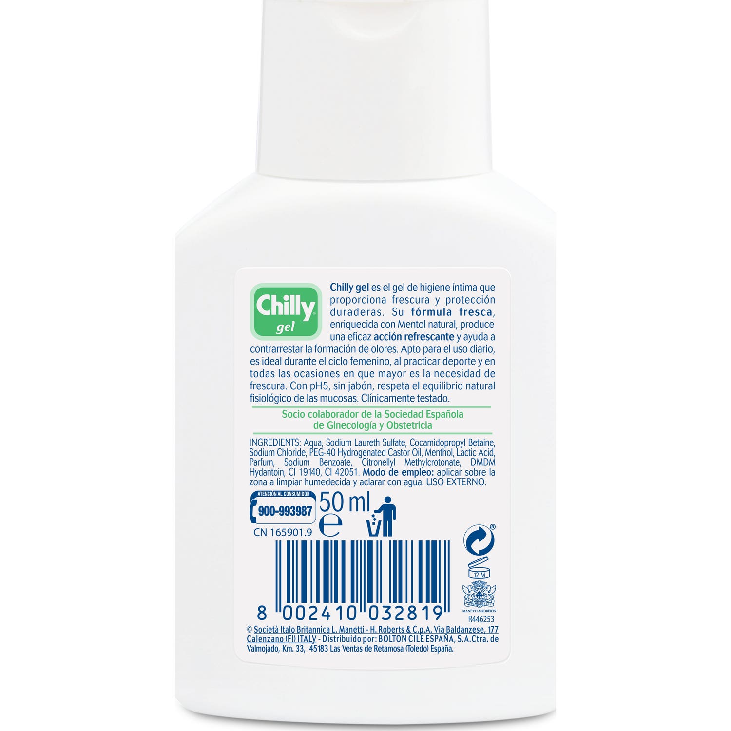 Chilly® gel higiene íntima refrescante 50ml