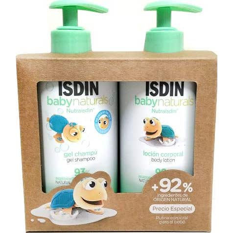 ISDIN Baby Naturals Rutina Baño Gel-Champú 400ml + Loción Corporal 400ml