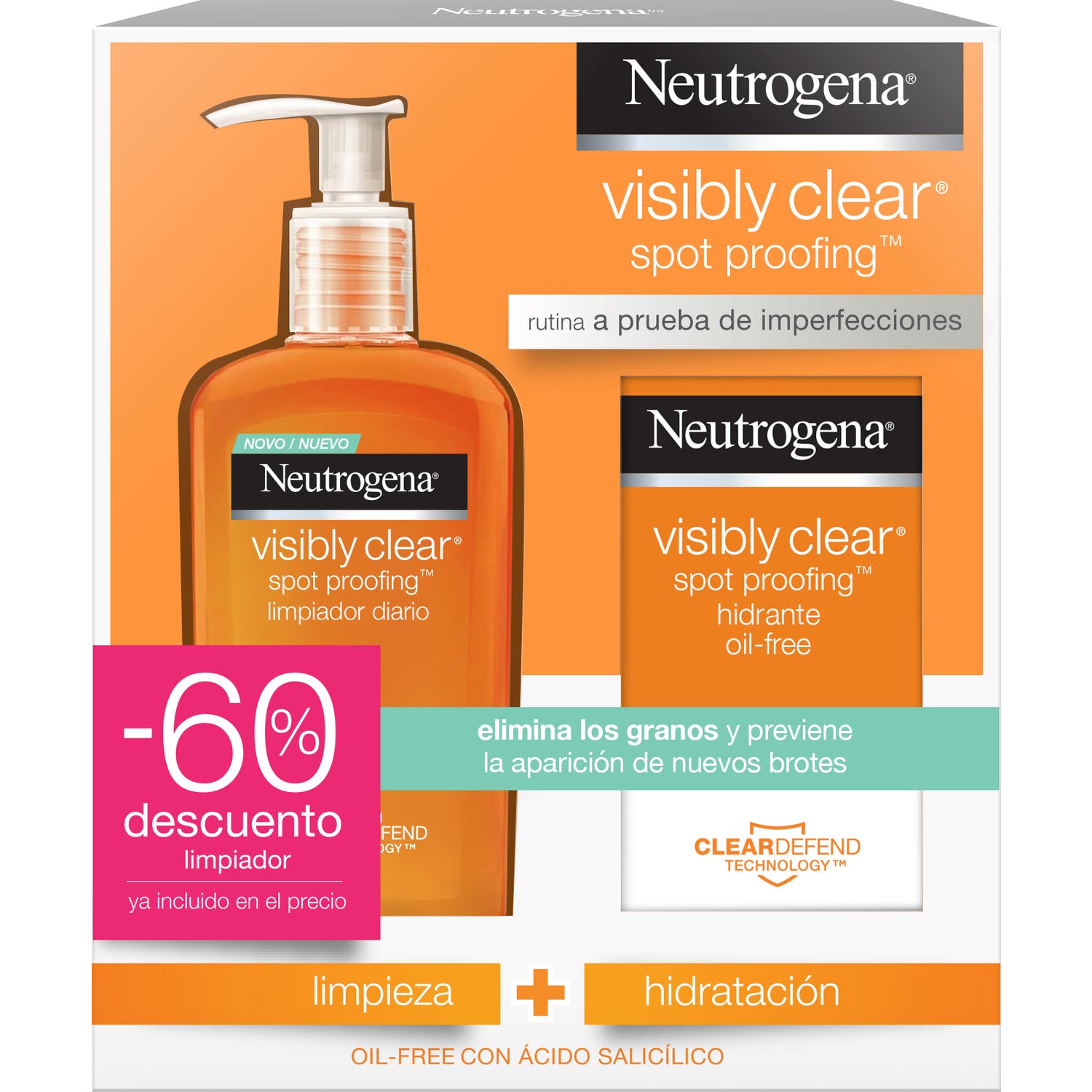 Neutrogena® Visibly Clear Spot Proofing Rutina de Cuidado Facial