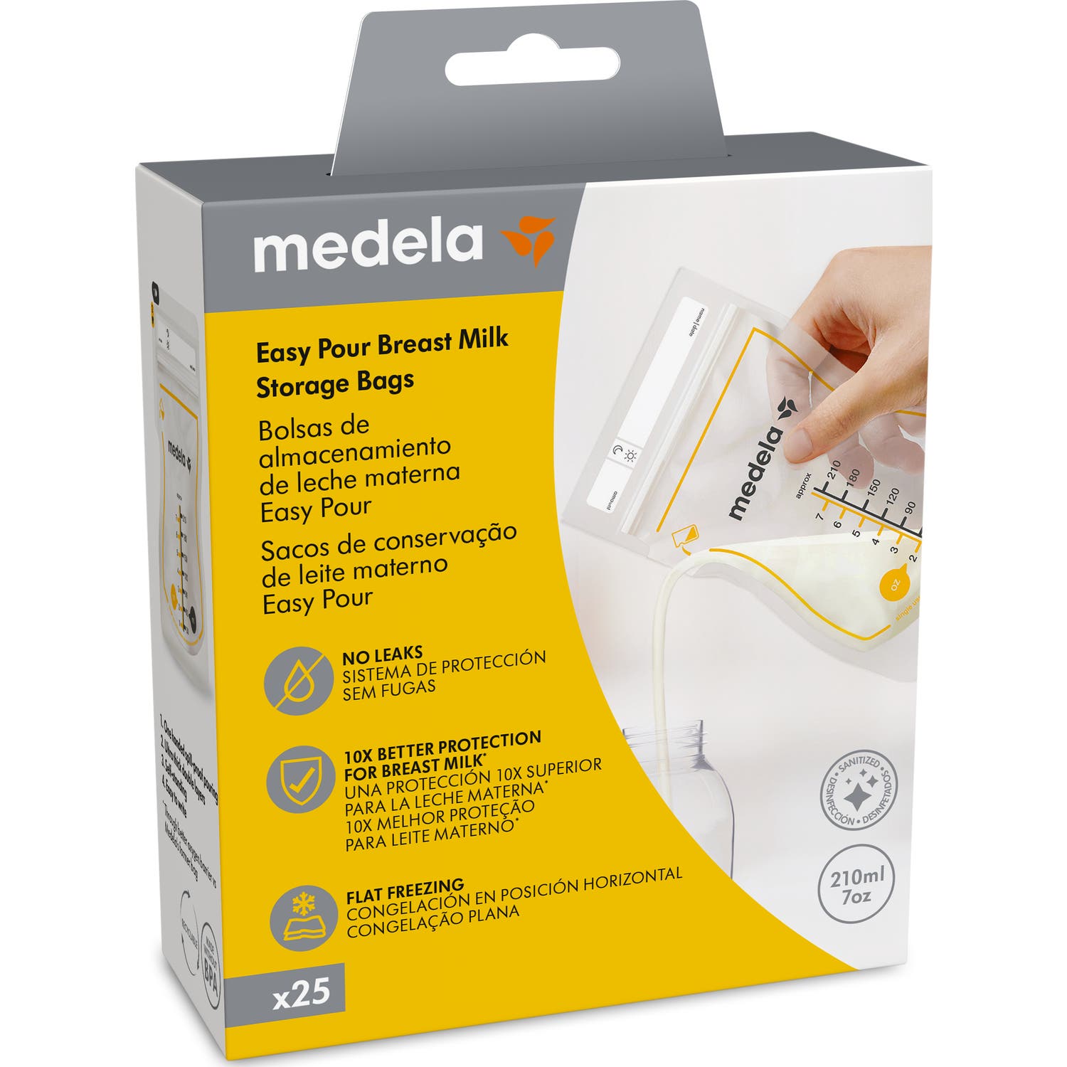Medela Bolsas Almacenamiento Leche Materna Easy Pour 25uds