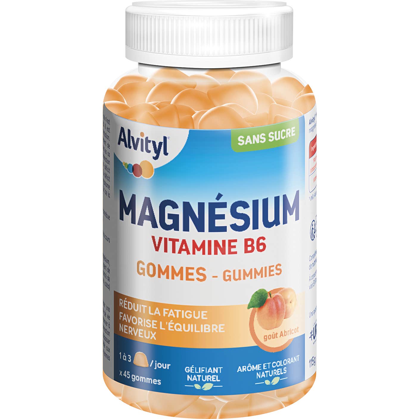 Alvityl Magnesio Vitamina B6 Albaricoque 45 gummies