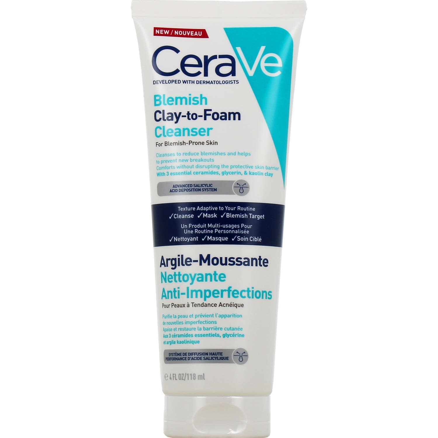 Cerave Arcilla Espumante Limpiadora Anti-Imperfecciones 118 ml