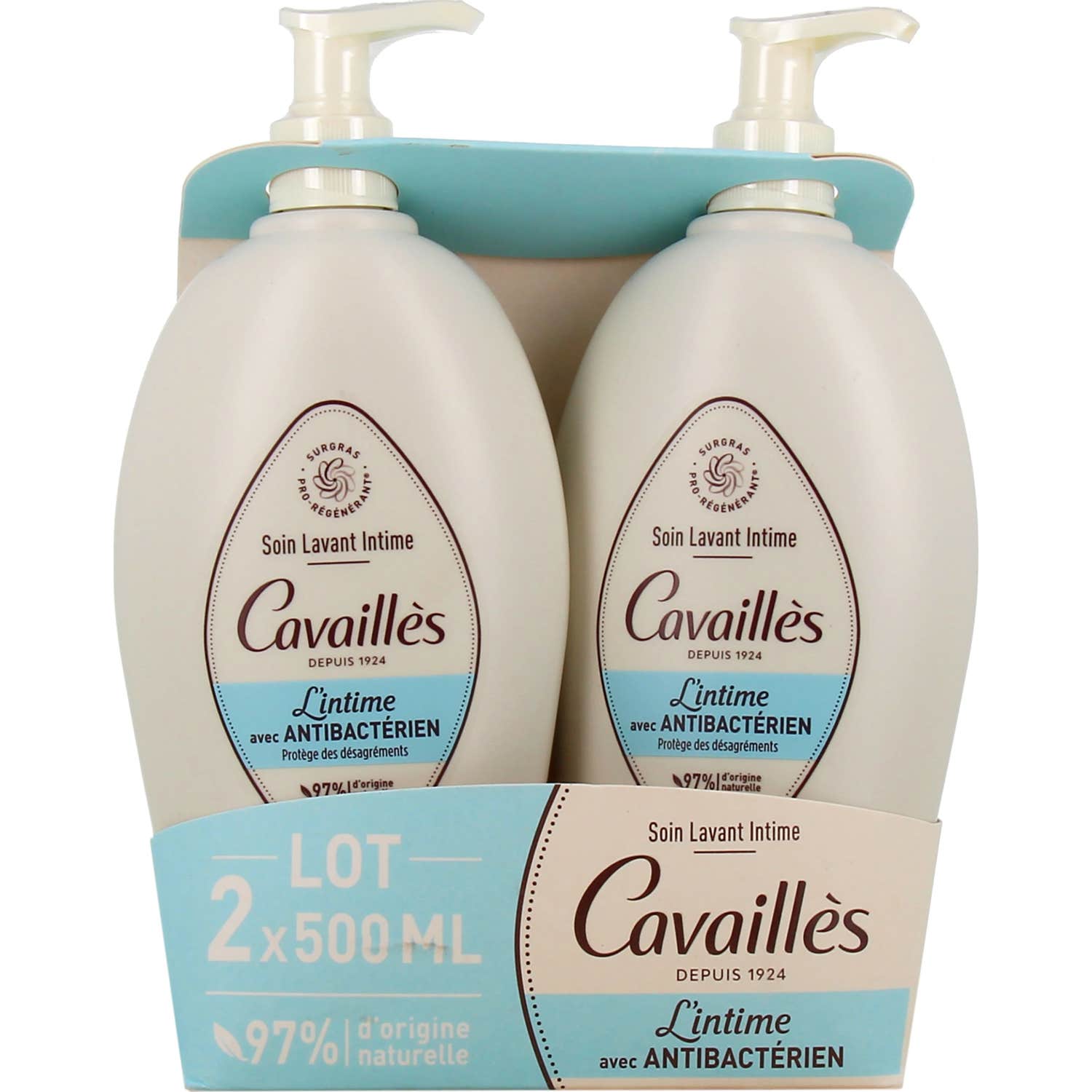 Cavaillès Cuidado Íntimo Antibacteriano 2x500ml