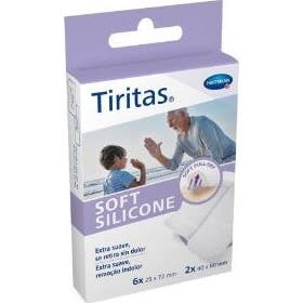 Tiritas Soft Silicone Apósito Adhesivo 2 Tamaños 8 uds
