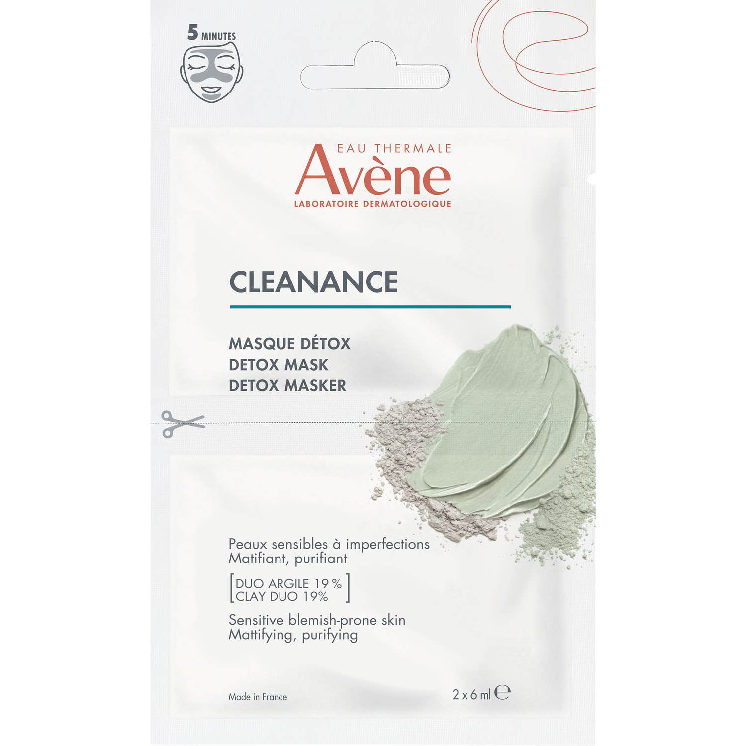 Avène Cleanance Mascarilla Detox 2x6ml