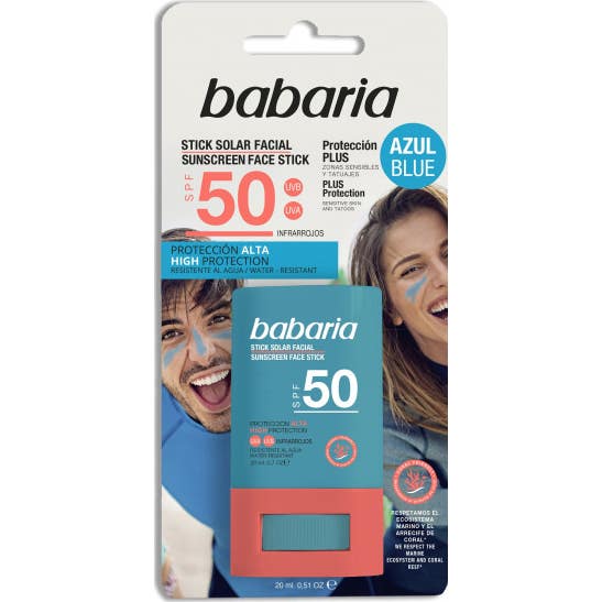 Babaria Stick Facial Solar Azul Spf50 20 ml
