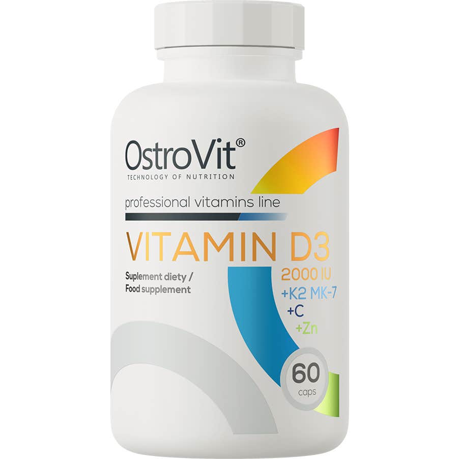 OstroVit Vitamin D3 + K2 MK-7 + C + Zn 60caps