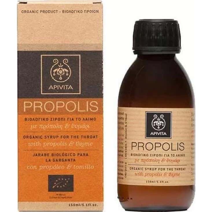 Apivita Propolis Organic Syrup For The Throat 150 ml