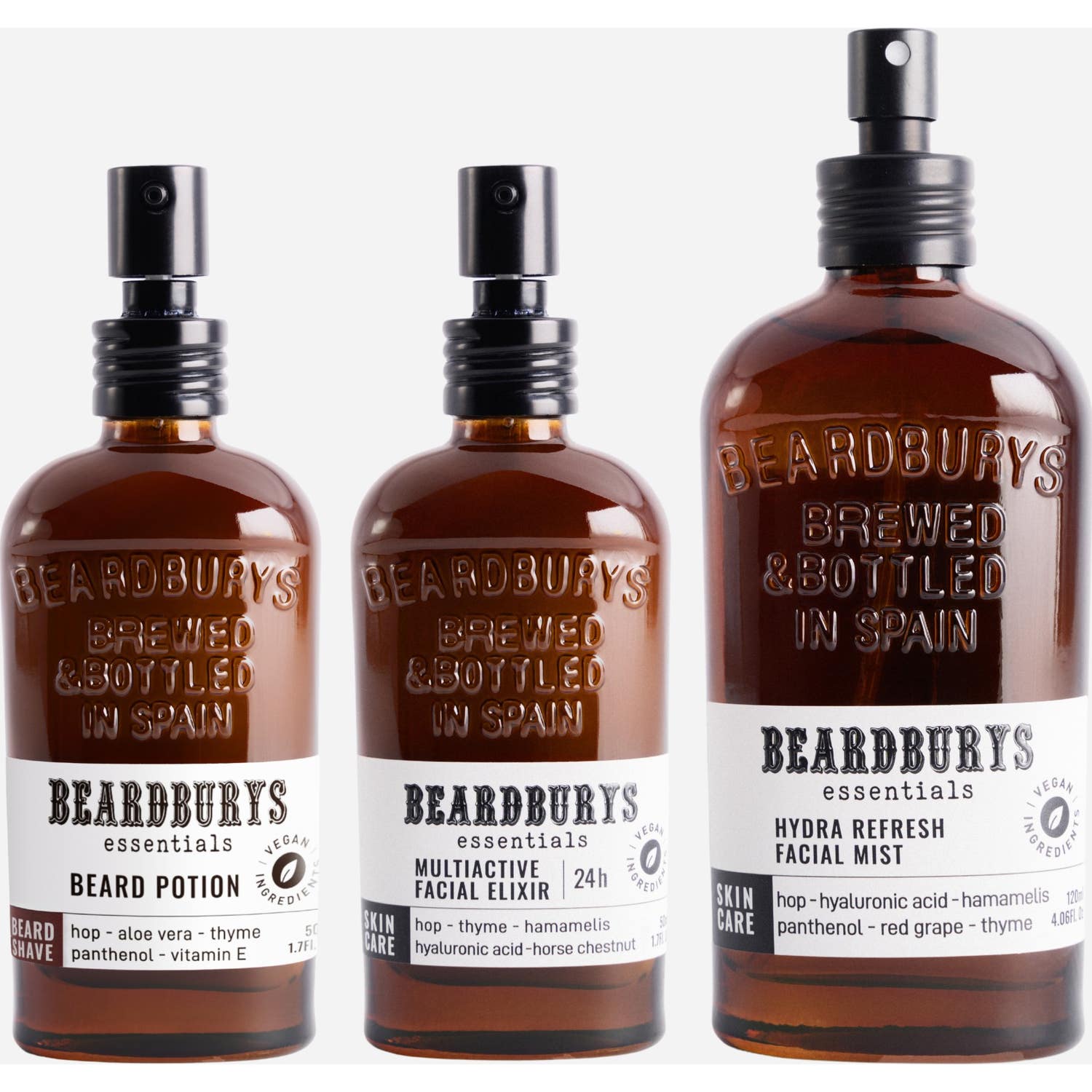 Beardburys Essentials Kit Completo Cuidado Facial Barba