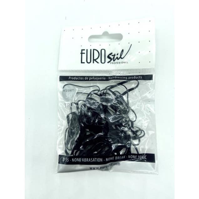 Eurostil gomas Negras 50 uds