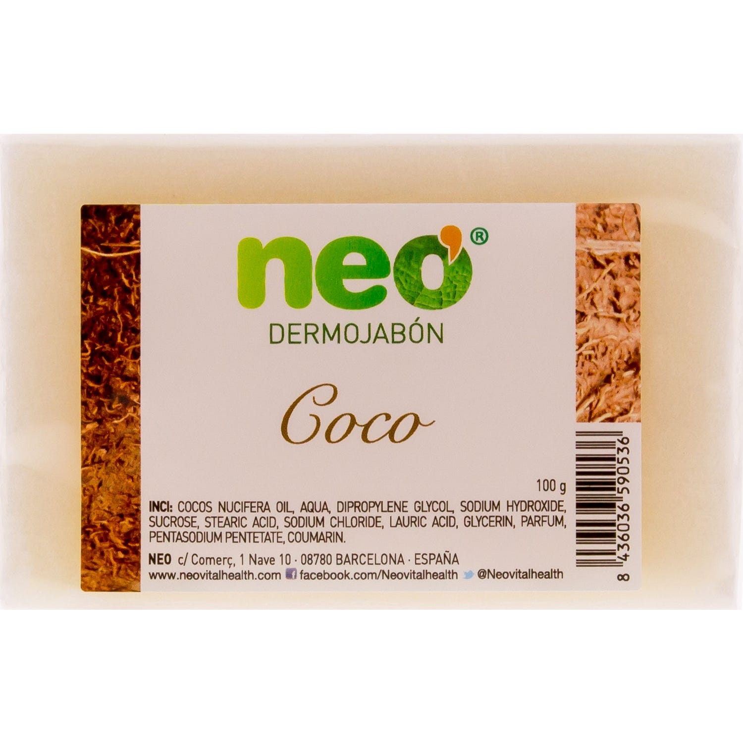 Neo Pastilla Jabon Coco 100 G