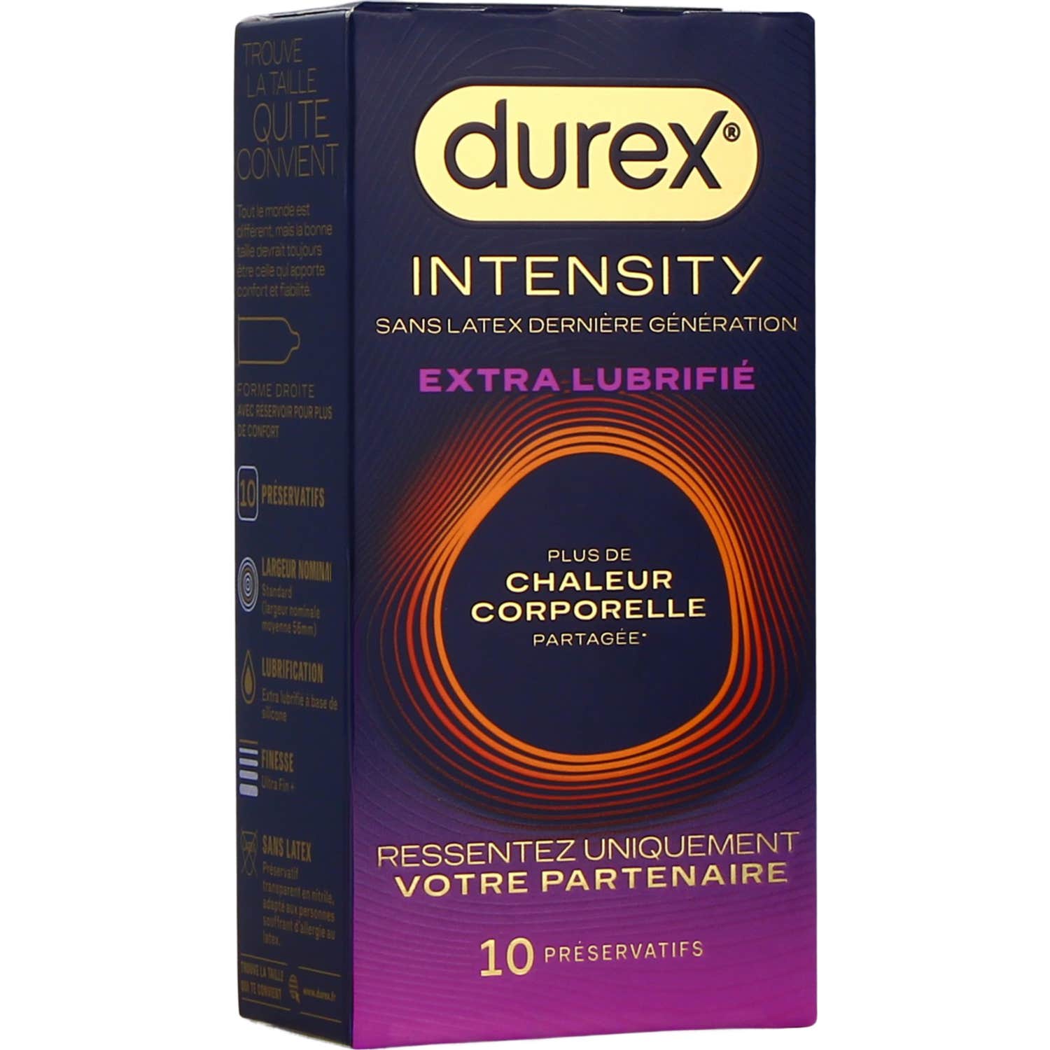 Durex Intensity Extra Lubricado Calor corporal Compartido 10 uds