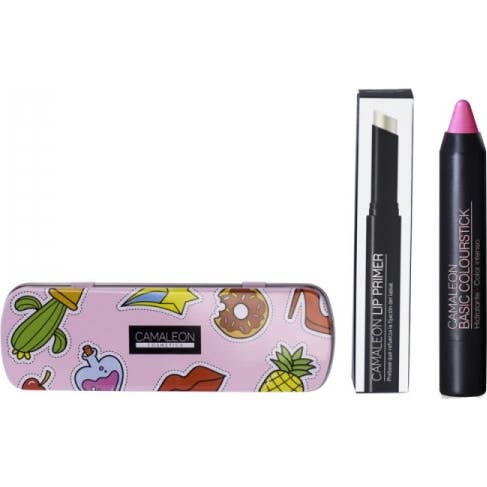 Camaleon Kit Labial Metalizado Morado + Fijador