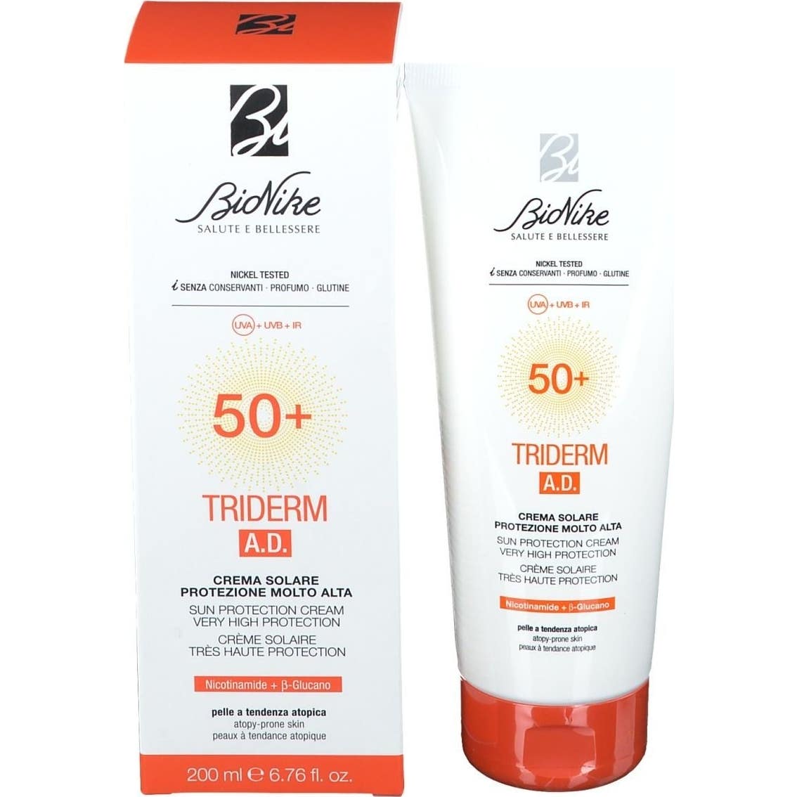 Bionike Triderm Ad Crema Solar Spf50+ 200ml