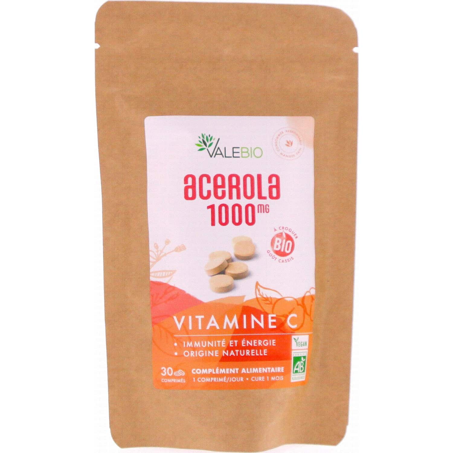 Valebio Acerola 1000mg Vitamina C 30caps