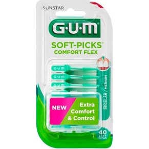 Chicle Soft Picks Comfort Flex Flex Sticks Caja de 40 uds