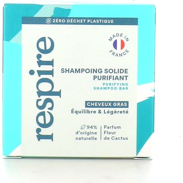 Respire Champú Purificante Sólido para Cabello Graso 75g