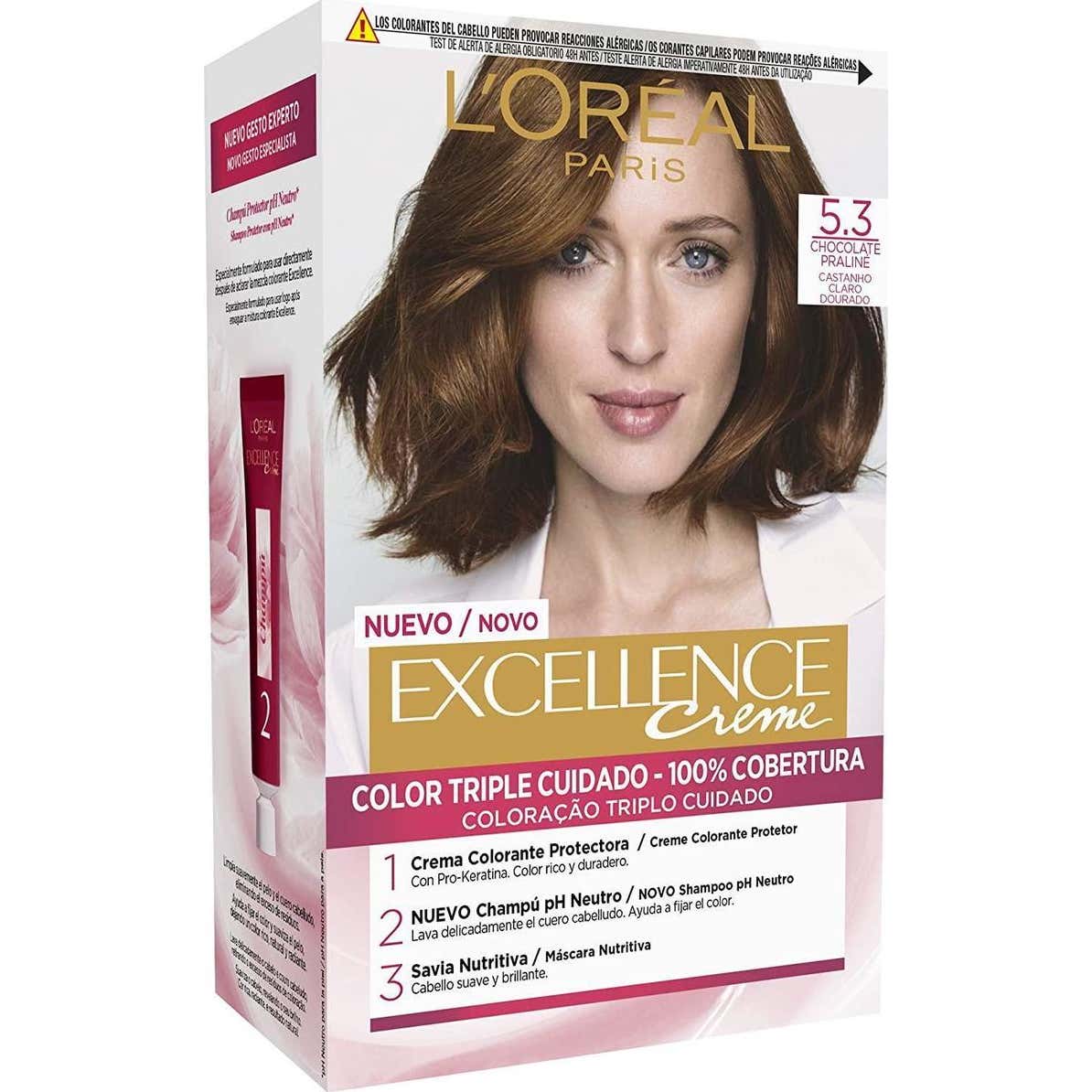 'L''Oreal Excellence Creme Tinte de Cabello Nº5,3 Castaño Claro 1ud'