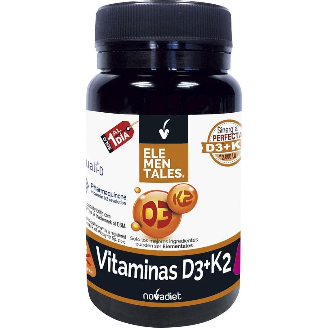 Novadiet Elementales Vitamina D3+K2 2000Ui 60caps