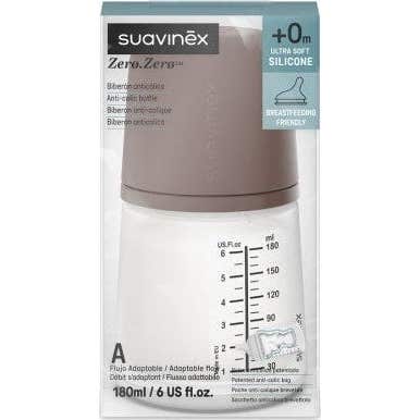 Suavinex Biberón Anticólico Silicona Adapt +0M Caramel 180 Ml 1 Ud