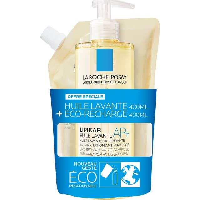 La Roche-Posay Lipikar Aceite Lavante AP+ 400ml + Eco-Recarga 400ml
