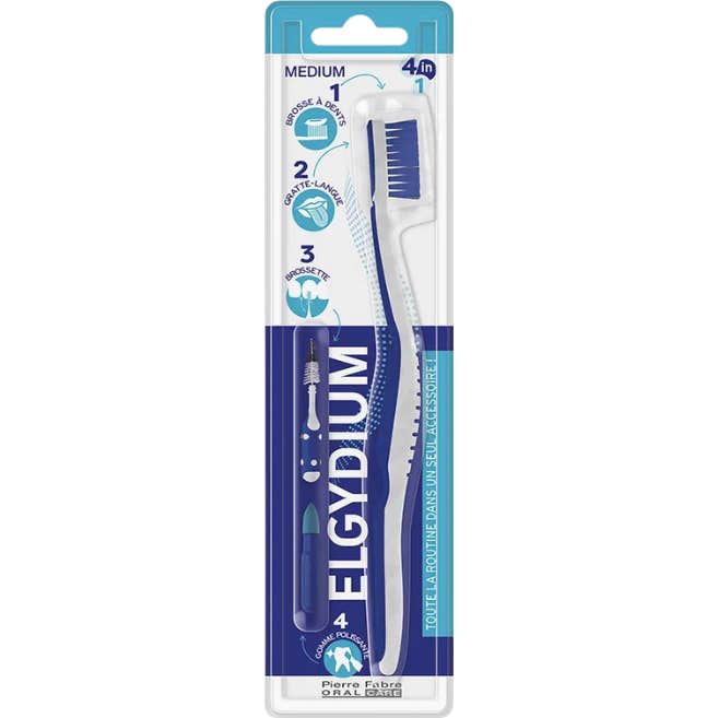 Elgydium Escova Dentes 4 em 1 Média 1 Unidade
