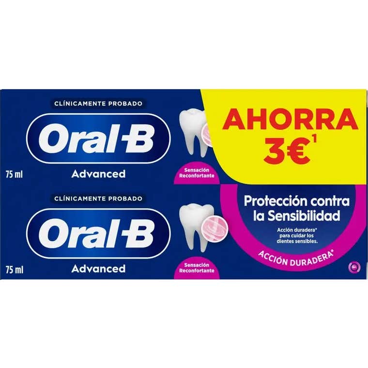 Oral-B Dentífrico Advanced Protección Contra la Sensibilidad 2x75 ml