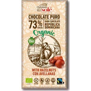 Chocolates Sole Chocolate Negro con Avellanas 73% 150 g
