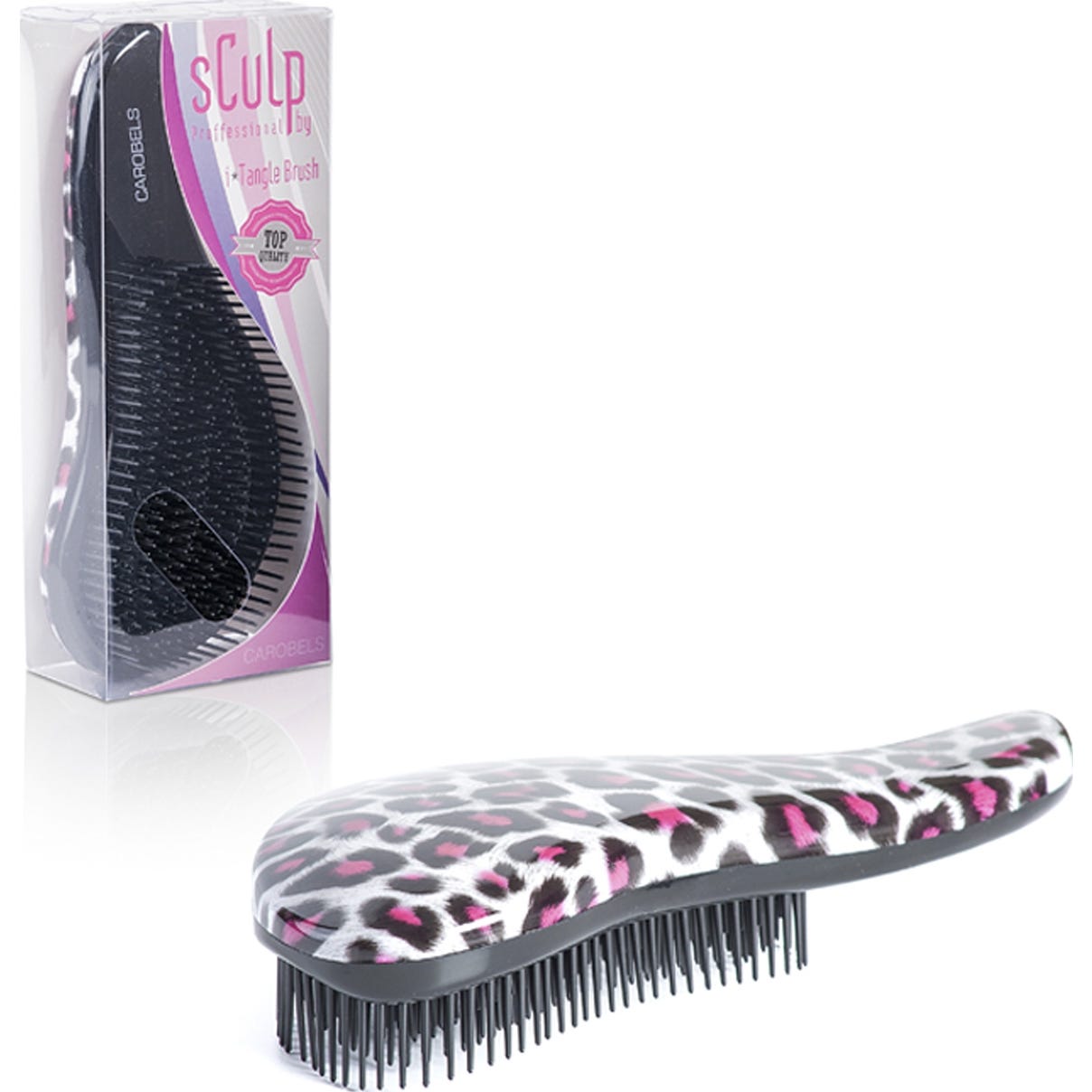 SculpBy Cepillo I-Tangle Brush Leopardo Rosa