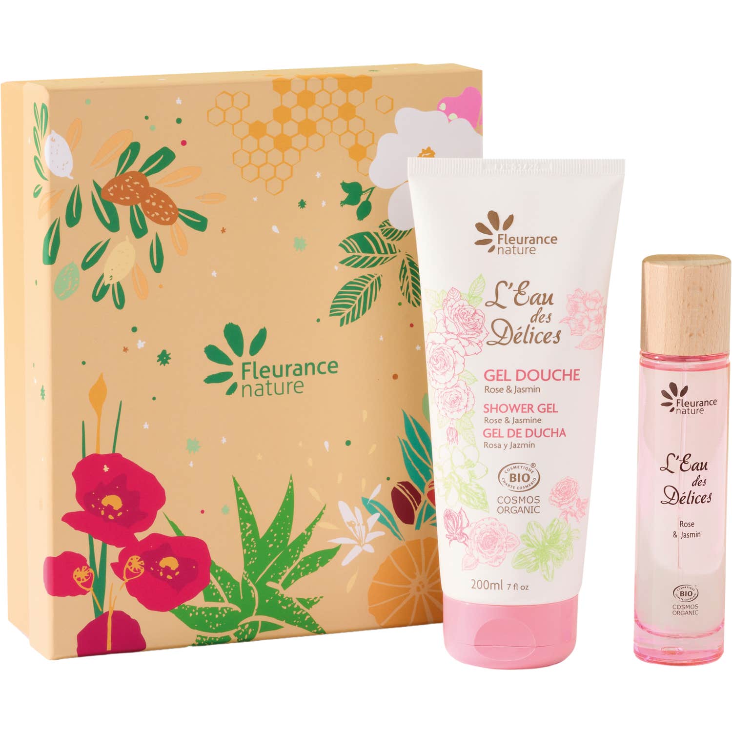 Fleurance Nature Cofre Rosa y Jazmín Perfume + Gel Ducha 1ud