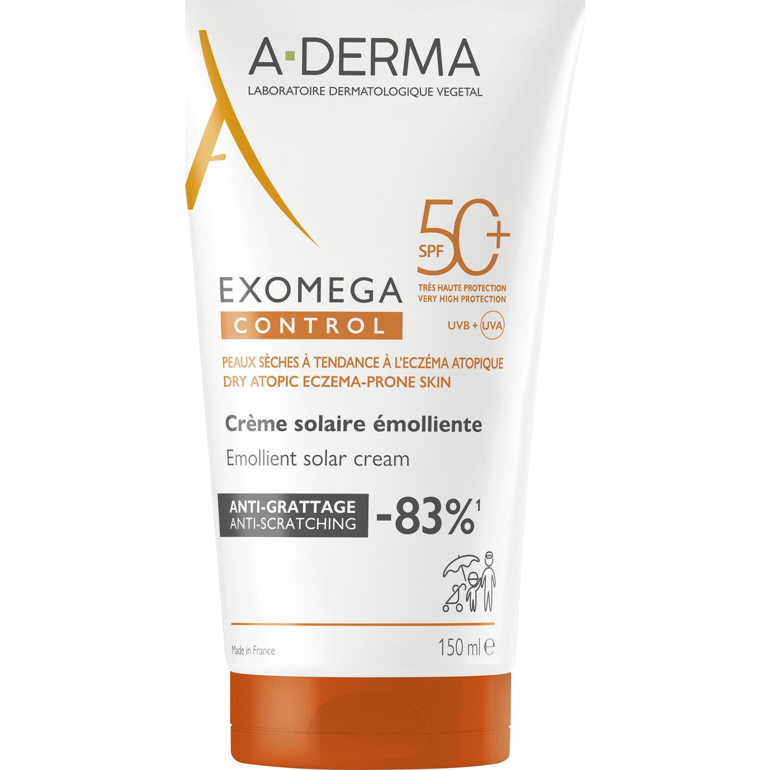 A-Derma Exomega Control Protector Solar Emoliente SPF50+ 150ml