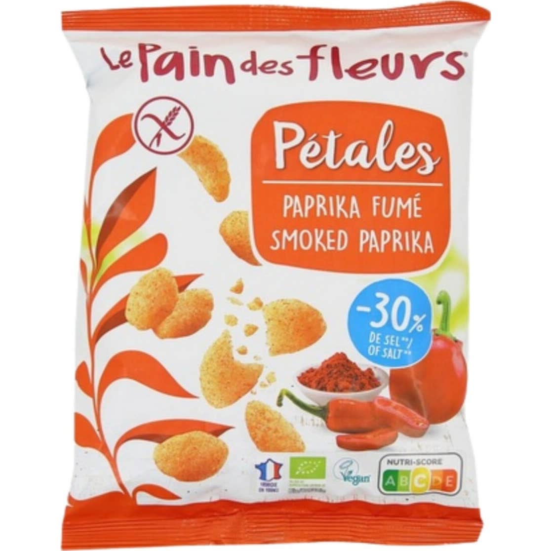 Le Pain des Fleurs Chips Petalos Paprika Ahumada Bio 75g
