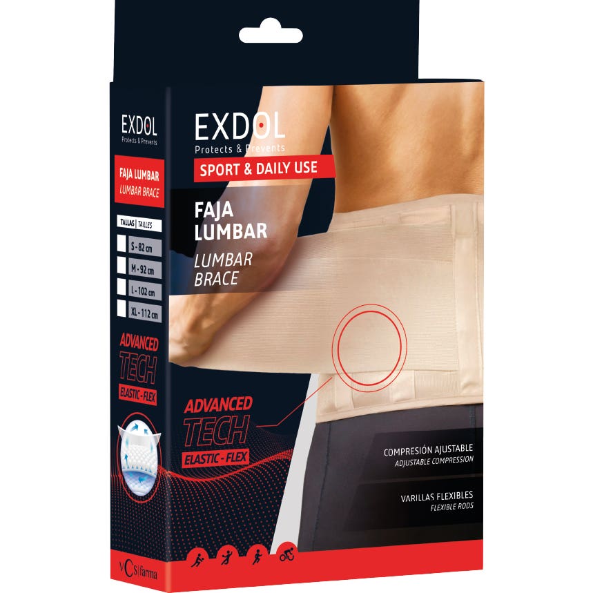 Exdol Faja Lumbar Elástica Transpirable beige T-M 1ud