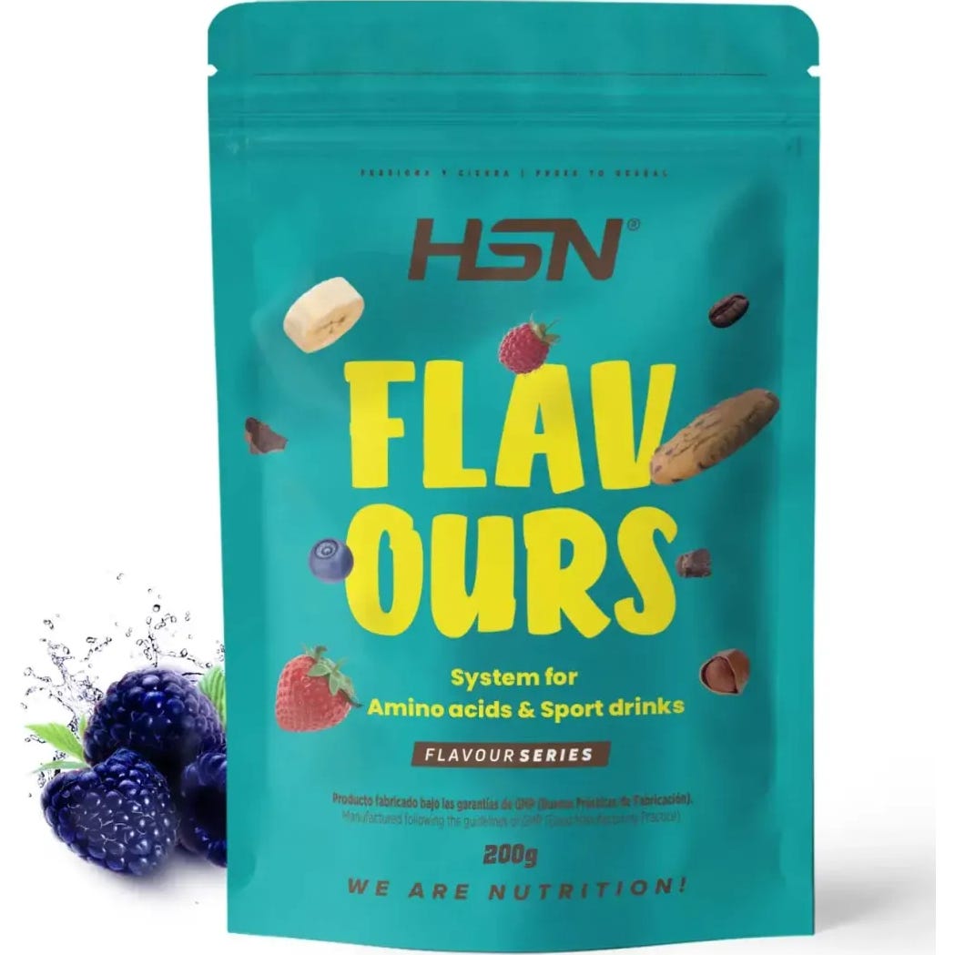 HSN Saborizante en Polvo para Aminoácidos y Bebidas Deportivas Frambuesa Azul 200g | Natural Doctor