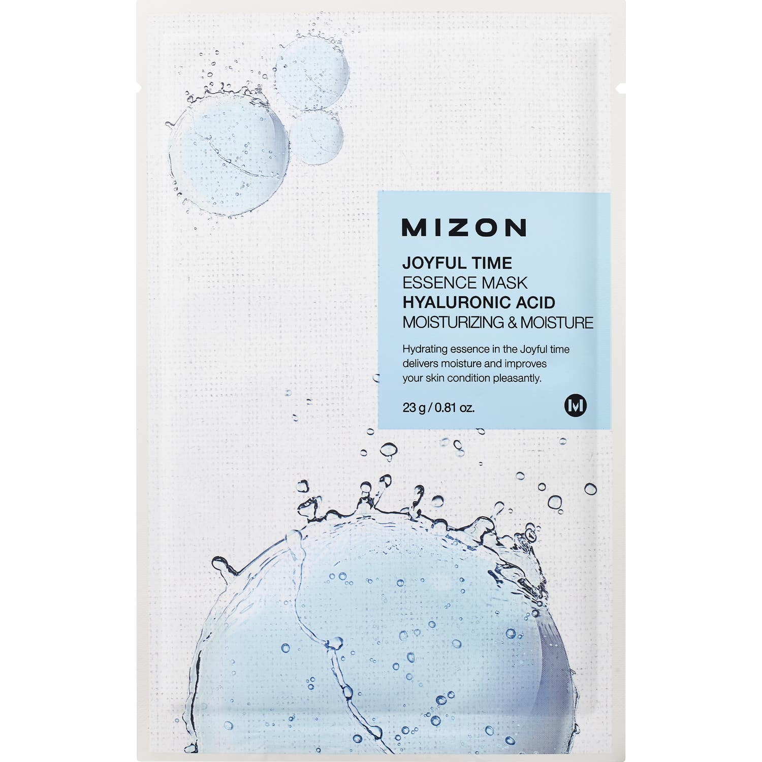 Mizon Joyful Time Essence Mask Hyaluronic Acid Mascarilla Hidratante 23gr