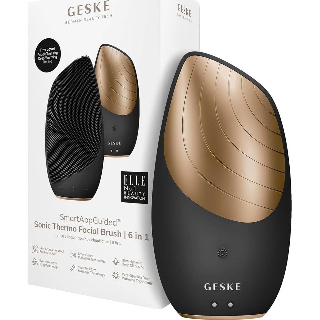 Geske Sonic Thermo Facial Brush 6 In 1 Black Gold 1ud