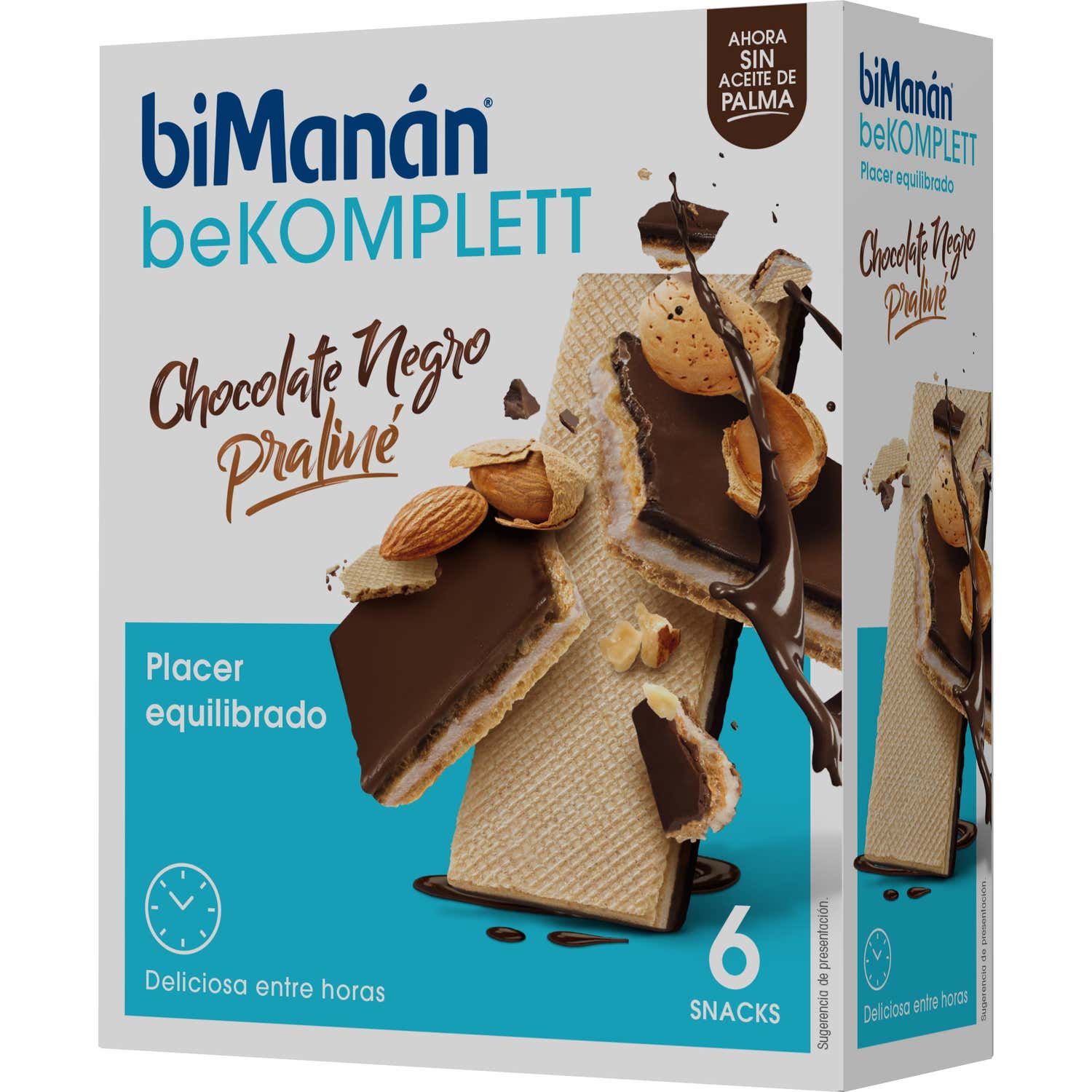 biManán® Snack chocolate negro praline 6uds